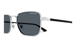 MONTBLANC Nib Rectangle Sunglasses in Silver – Product Photo 3