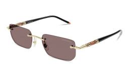 MONTBLANC Meisterstück Centenary Rimless Rectangle Sunglasses in Gold – Product Photo 2