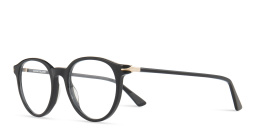 Shop MONTBLANC Nib Round Eyeglasses in Black online.