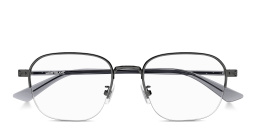 MONTBLANC Nib Half-Rim Square Eyeglasses in Gunmetal – Product Photo 1