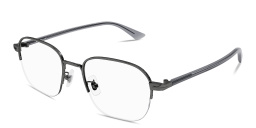 MONTBLANC Nib Half-Rim Square Eyeglasses in Gunmetal – Product Photo 2