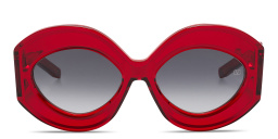VALENTINO V-Soul II Oversized Round Sunglasses in Red – Product Photo 1