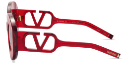 VALENTINO V-Soul II Oversized Round Sunglasses in Red – Product Photo 3