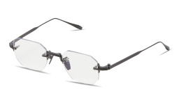 Shop AKONI Juno-One Unisex Rimless Irregular Eyeglasses in Black online.