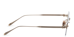 Shop AKONI Juno-One Unisex Rimless Irregular Eyeglasses in Gold online.