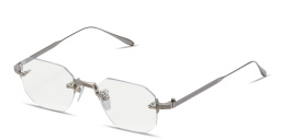 Shop AKONI Juno-One Unisex Rimless Irregular Eyeglasses in Silver online.