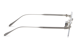 Shop AKONI Juno-One Unisex Rimless Irregular Eyeglasses in Silver online.