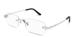 Cartier Santos de Cartier Rimless Rectangle Eyeglasses in Silver – Product Photo 2