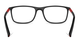 تسوق نظارات طبية مستطيلة واسعة برادا بلون أسود أونلاين.
