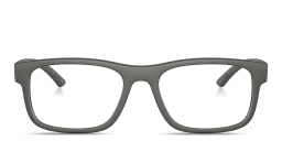 Shop Prada Linea Rossa Rectangle Eyeglasses in Gunmetal online.