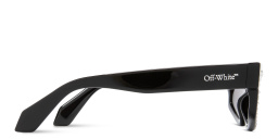 Shop OFF WHITE Miramar Unisex Cat-Eye Sunglasses with Crystal Embellishments in Black online.