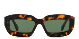 Shop OFF WHITE Charlotte Unisex Rectangle Sunglasses in Black Havana online.