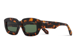 Shop OFF WHITE Charlotte Unisex Rectangle Sunglasses in Black Havana online.