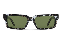 Shop OFF WHITE Warren Unisex Rectangle Sunglasses in Black Havana online.