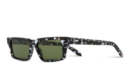 Shop OFF WHITE Warren Unisex Rectangle Sunglasses in Black Havana online.