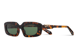 Shop OFF WHITE Renton Unisex Rectangle Sunglasses in Havana online.