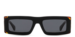 Shop OFF WHITE Laurel Unisex Rectangle Sunglasses in Black online.