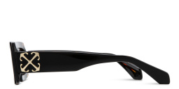 Shop OFF WHITE Laurel Unisex Rectangle Sunglasses in Black online.