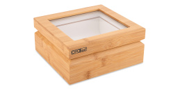 Shop OYOBOX Bamboo Mini Unisex Glasses Case in Brown online.