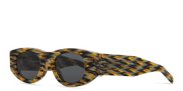 THIERRY LASRY Mastermindy Unisex Oval Sunglasses in Yellow – Product Photo 2