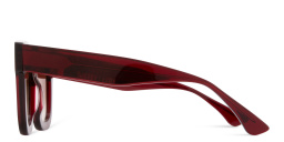 Shop THIERRY LASRY Unicorny Oversized Rectangle Sunglasses in Red online.