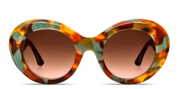 Shop THIERRY LASRY Pulpy Round Sunglasses in Green online.