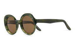 Shop LAPIMA Carlota Oversized Round Sunglasses in Green online.