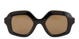 Shop LAPIMA Cecilia Irregular Sunglasses in Black online.