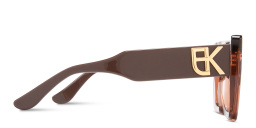 Shop Emmanuelle Khanh Midnight Oversized Square Sunglasses in Brown online.