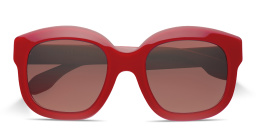 Emmanuelle Khanh EK Logo Oversized Square Sunglasses in Red – Product Photo 1