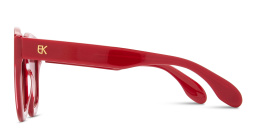 Shop Emmanuelle Khanh EK Logo Oversized Square Sunglasses in Red online.