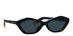 JACQUEMUS Bambino Irregular Sunglasses in Black – Product Photo 2