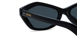 JACQUEMUS Bambino Irregular Sunglasses in Black – Product Photo 4