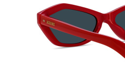 JACQUEMUS Bambino Irregular Sunglasses in Red – Product Photo 4