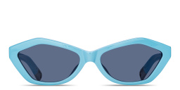 JACQUEMUS Bambino Irregular Sunglasses in Blue – Product Photo 1