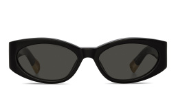 JACQUEMUS Ovalo Oval Sunglasses in Black – Product Photo 1