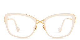 Shop ANNA KARIN KARLSSON La Croix Wide Cat-Eye Eyeglasses in White online.