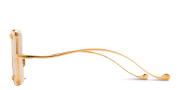 Shop ANNA KARIN KARLSSON White Moon Limited 5th Edition Oversized Square Sunglasses in Gold & White online.