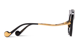 Shop ANNA KARIN KARLSSON Rose et La Roue Limited Edition Oversized Round Sunglasses in Black online.