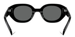 Shop Emporio Armani Irregular Sunglasses in Black online.