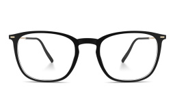 Shop Silhouette Illusion Light Square Eyeglasses in Black online.