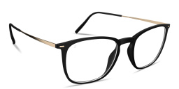 Shop Silhouette Illusion Light Square Eyeglasses in Black online.