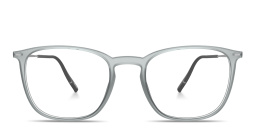 Shop Silhouette Illusion Light Square Eyeglasses in Grey online.
