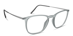 Shop Silhouette Illusion Light Square Eyeglasses in Grey online.