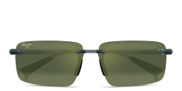 Shop Maui Jim Laulima Unisex Rimless Rectangle Sunglasses in Clear online.