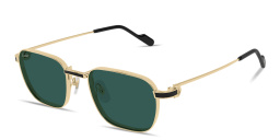 Shop Cartier Première de Cartier Rectangle Sunglasses in Gold online.