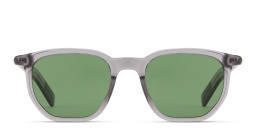 Shop MONTBLANC Snowcap Square Sunglasses in Transparent Grey online.