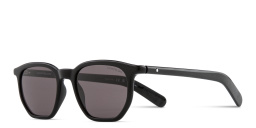 Shop MONTBLANC Snowcap Square Sunglasses in Black online.