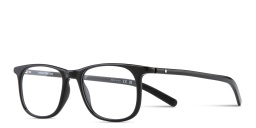Shop MONTBLANC Snowcap Rectangle Eyeglasses in Black online.