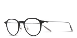 Shop MONTBLANC Snowcap Panthos Eyeglasses in Black online.